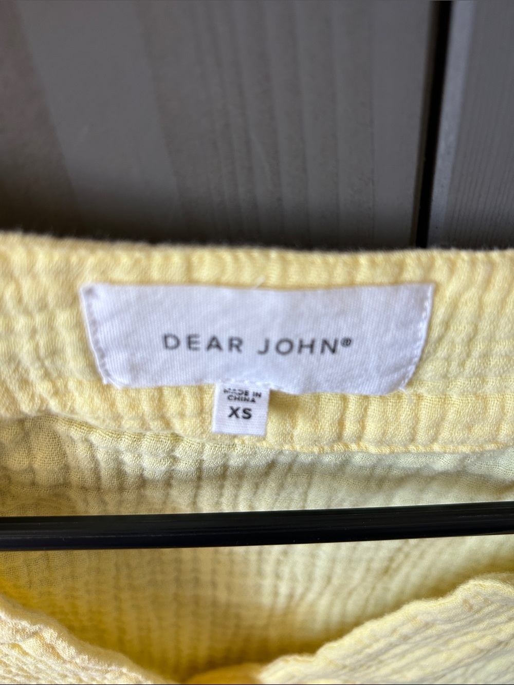 Dear John Yellow Gauze V-Neck Women’s Crop Top - Picture 3 of 4
